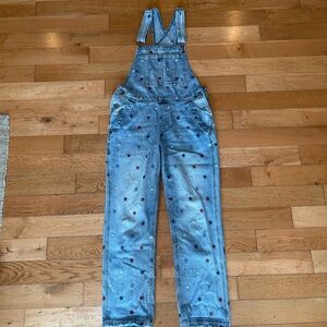Free People x Driftwood Star Embroidered Overalls